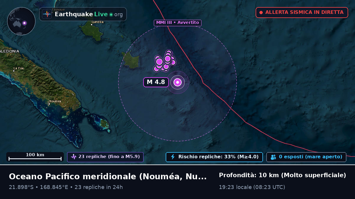 Oceano Pacifico meridionale (Nuova Caledonia)