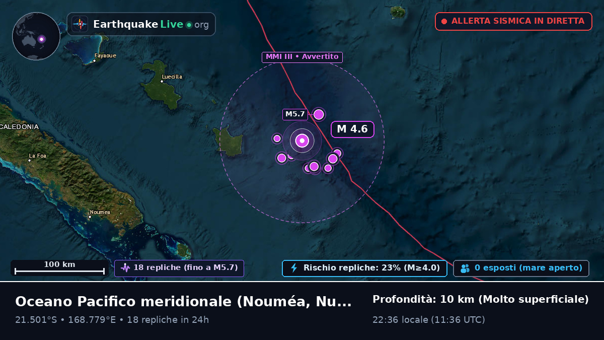 Oceano Pacifico meridionale (Nuova Caledonia)