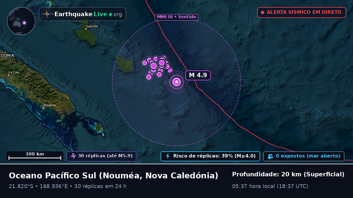 Oceano Pacífico Sul (Nova Caledónia)