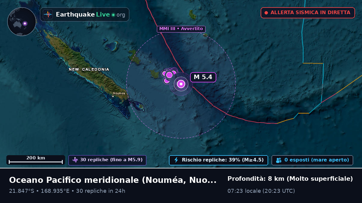 Oceano Pacifico meridionale (Nuova Caledonia)