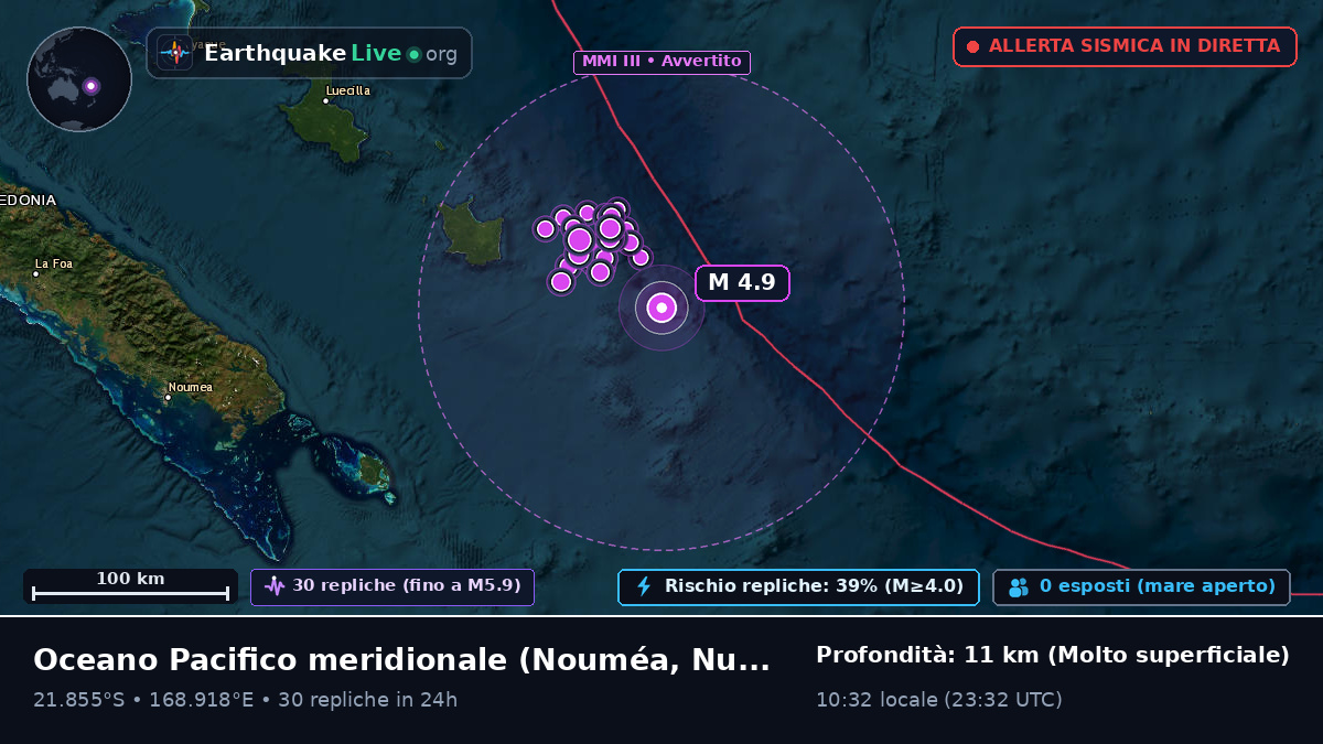 Oceano Pacifico meridionale (Nuova Caledonia)