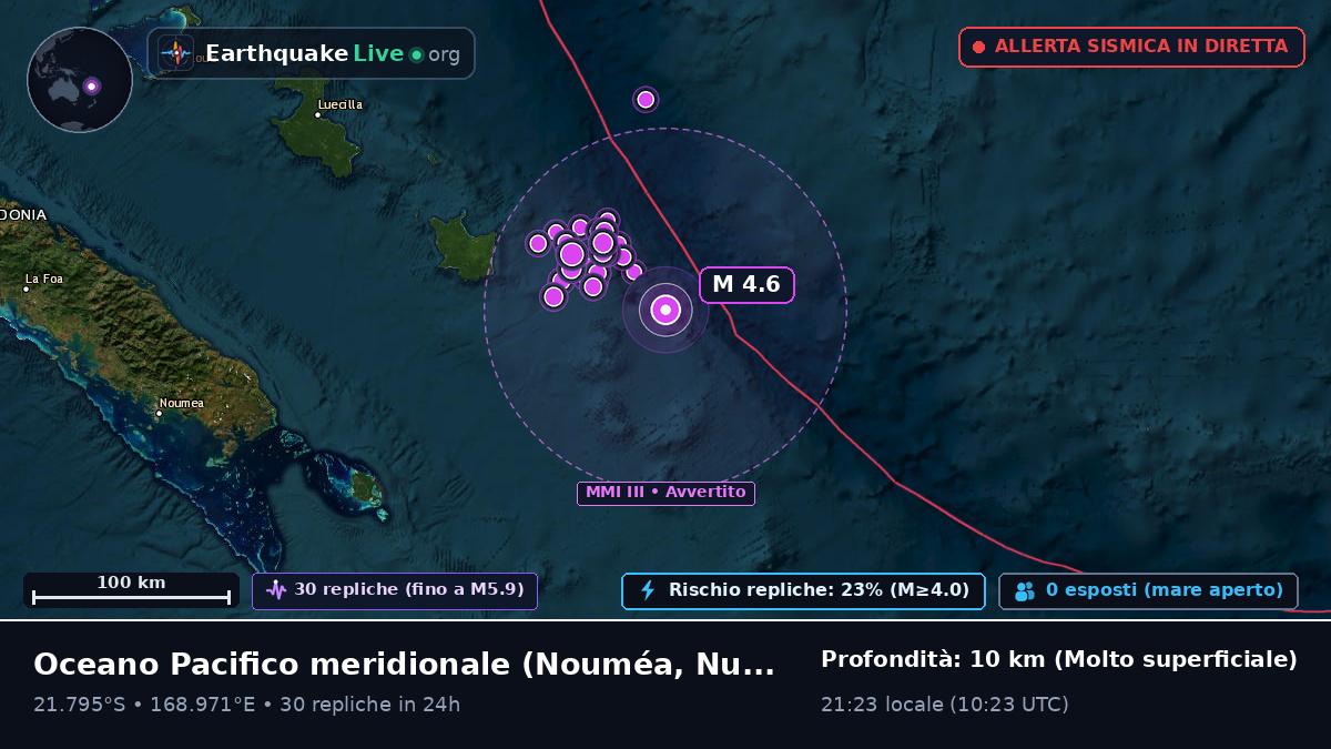 Oceano Pacifico meridionale (Nuova Caledonia)
