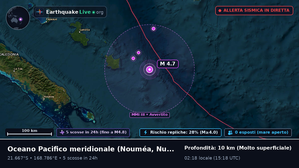 Oceano Pacifico meridionale (Nuova Caledonia)