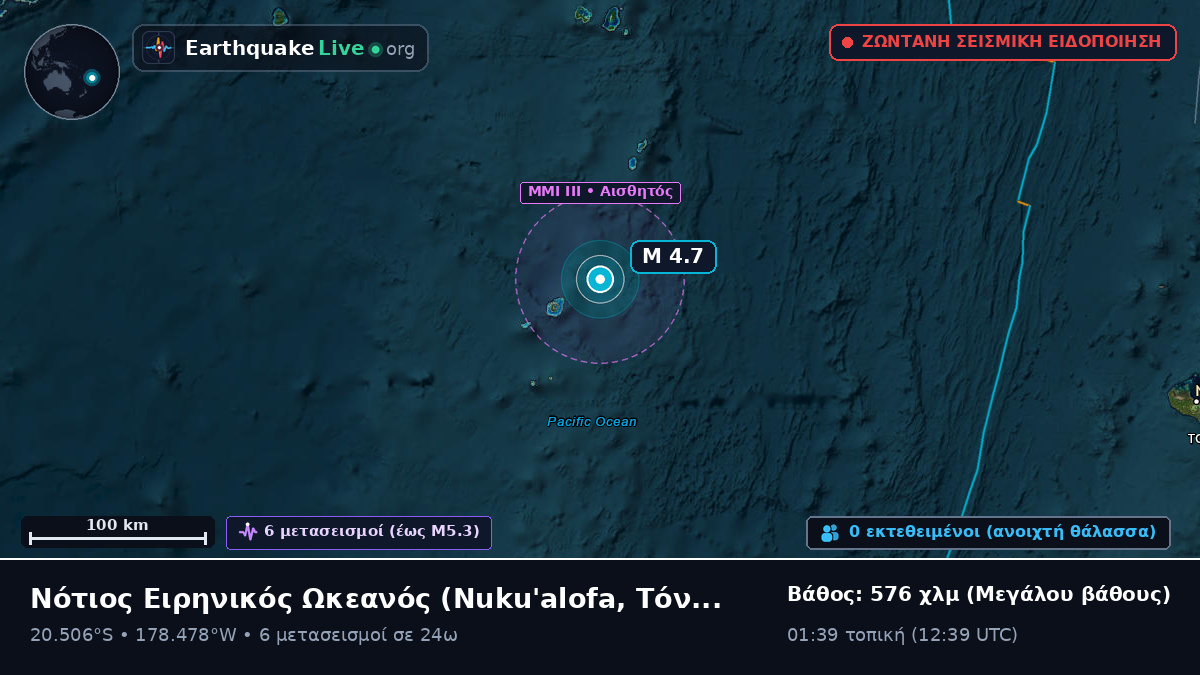 Νότιος Ειρηνικός Ωκεανός (Τόνγκα)
