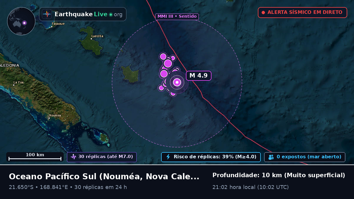 Oceano Pacífico Sul (Nova Caledónia)