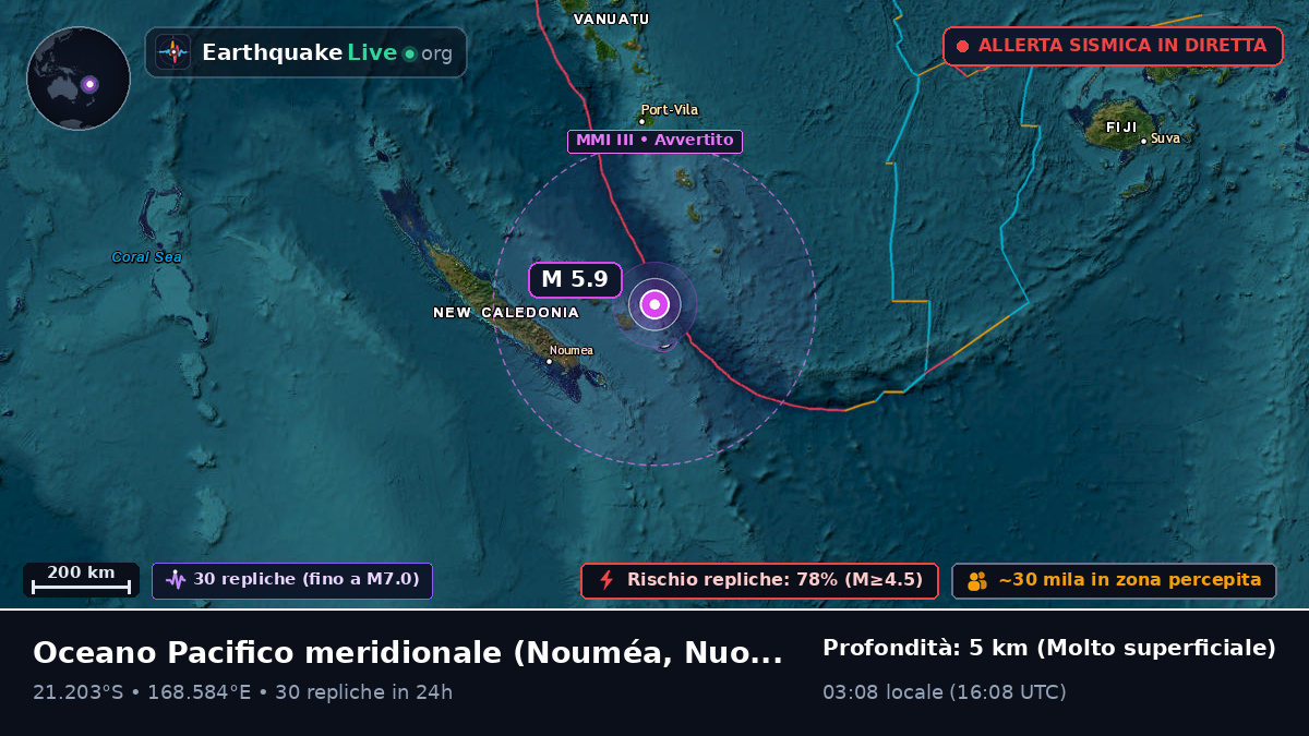 Oceano Pacifico meridionale (Nuova Caledonia)