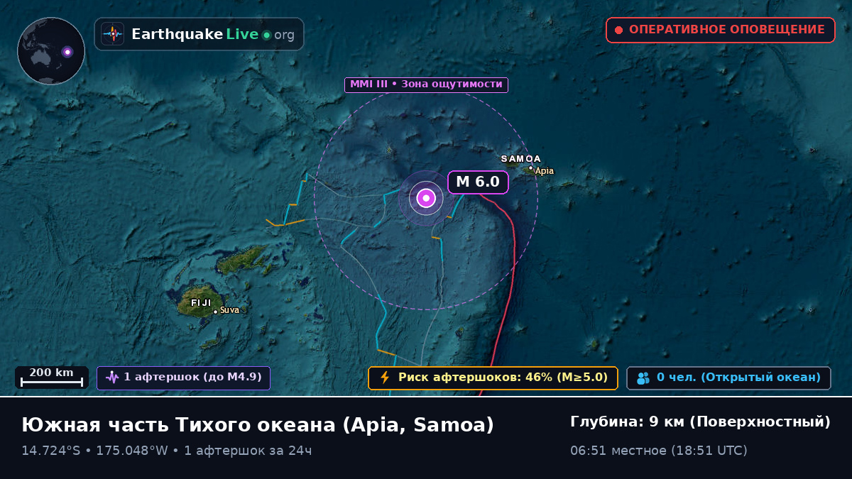 Южная часть Тихого океана (Samoa)