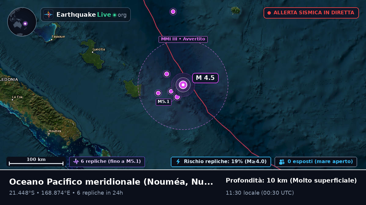 Oceano Pacifico meridionale (Nuova Caledonia)