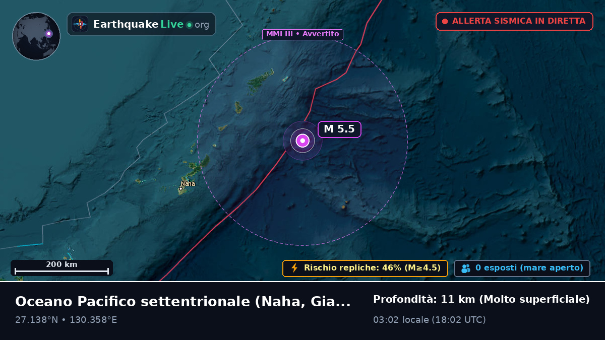 Oceano Pacifico settentrionale (Giappone)