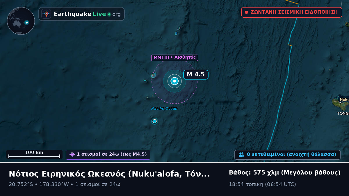 Νότιος Ειρηνικός Ωκεανός (Τόνγκα)