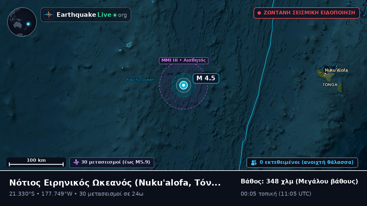 Νότιος Ειρηνικός Ωκεανός (Τόνγκα)
