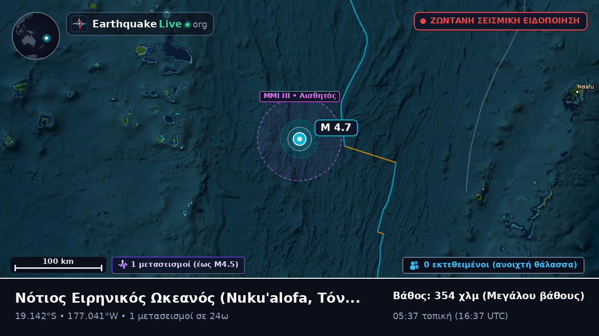 Νότιος Ειρηνικός Ωκεανός (Τόνγκα)