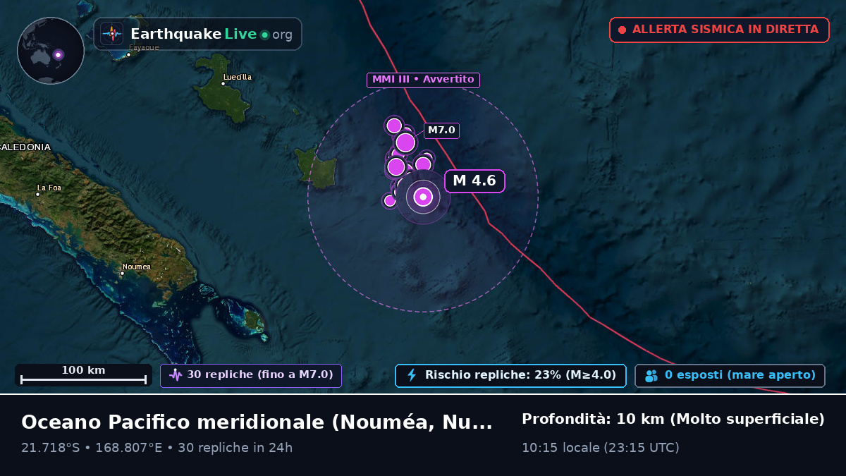 Oceano Pacifico meridionale (Nuova Caledonia)