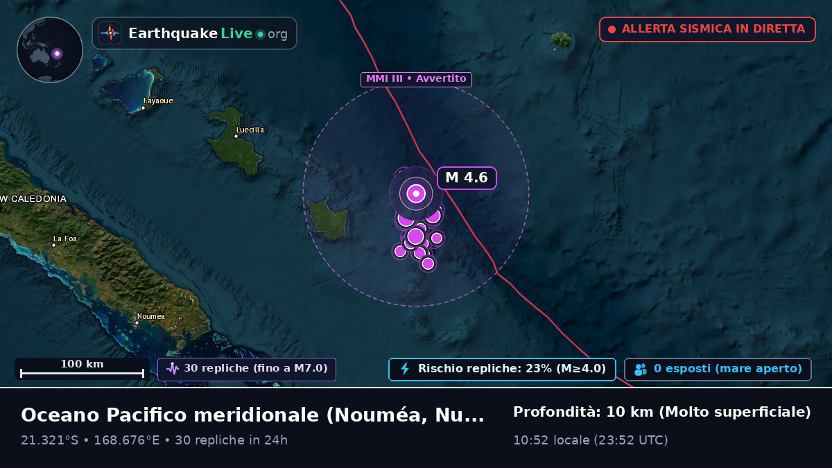 Oceano Pacifico meridionale (Nuova Caledonia)