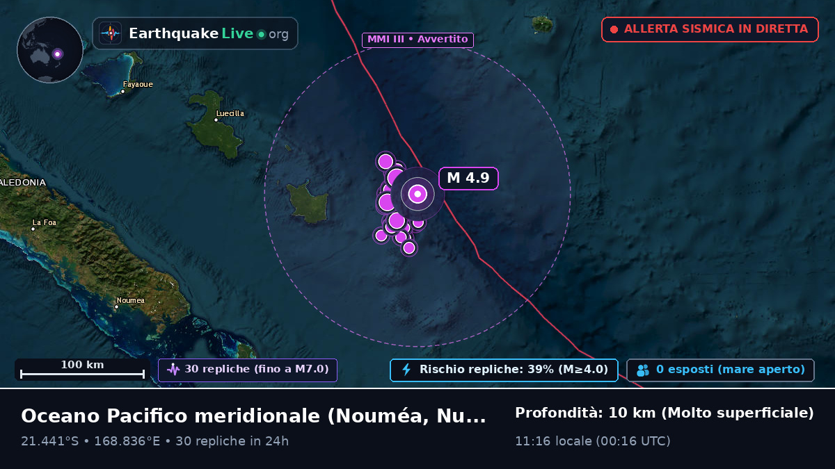 Oceano Pacifico meridionale (Nuova Caledonia)