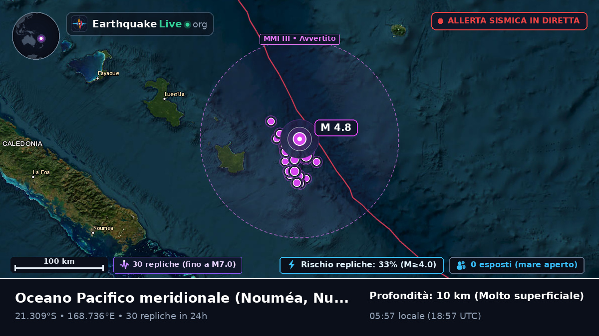 Oceano Pacifico meridionale (Nuova Caledonia)