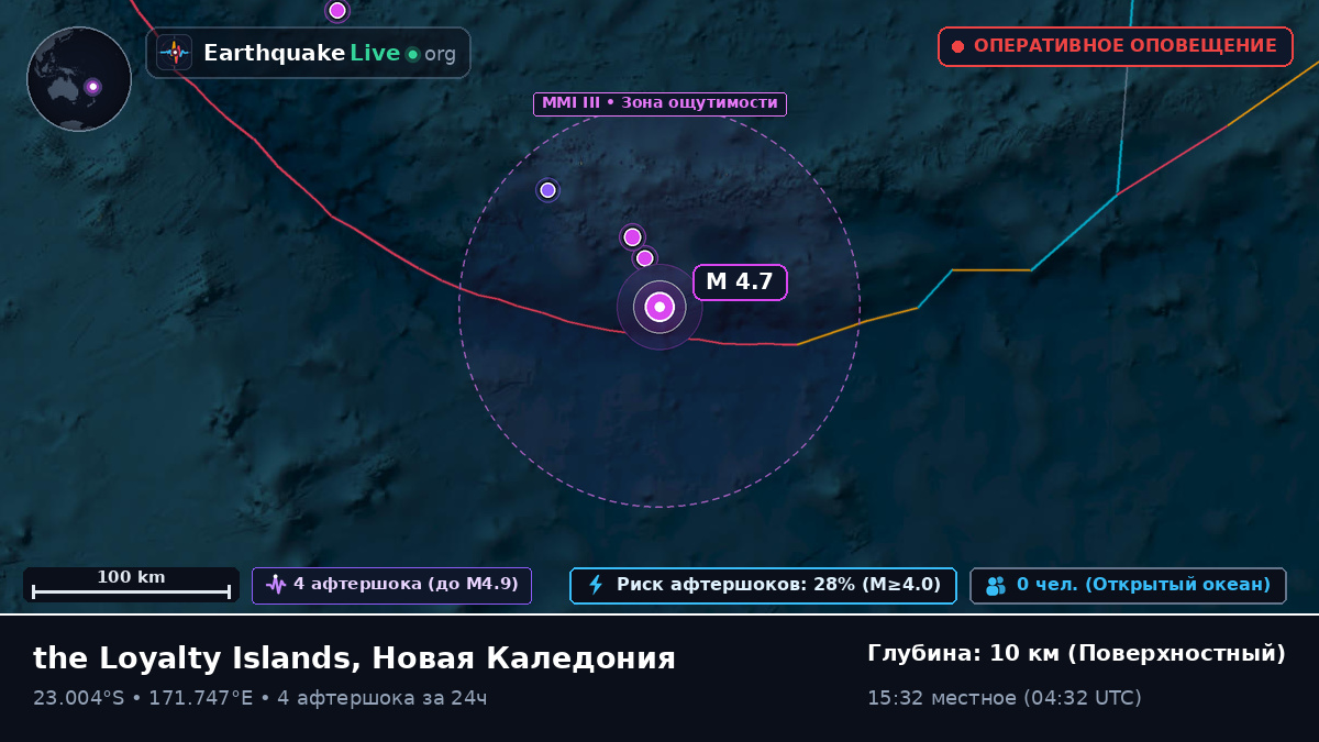 Южная часть Тихого океана (Новая Каледония)