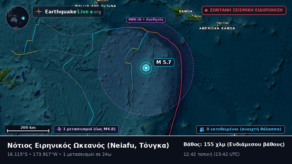 Νότιος Ειρηνικός Ωκεανός (Τόνγκα)