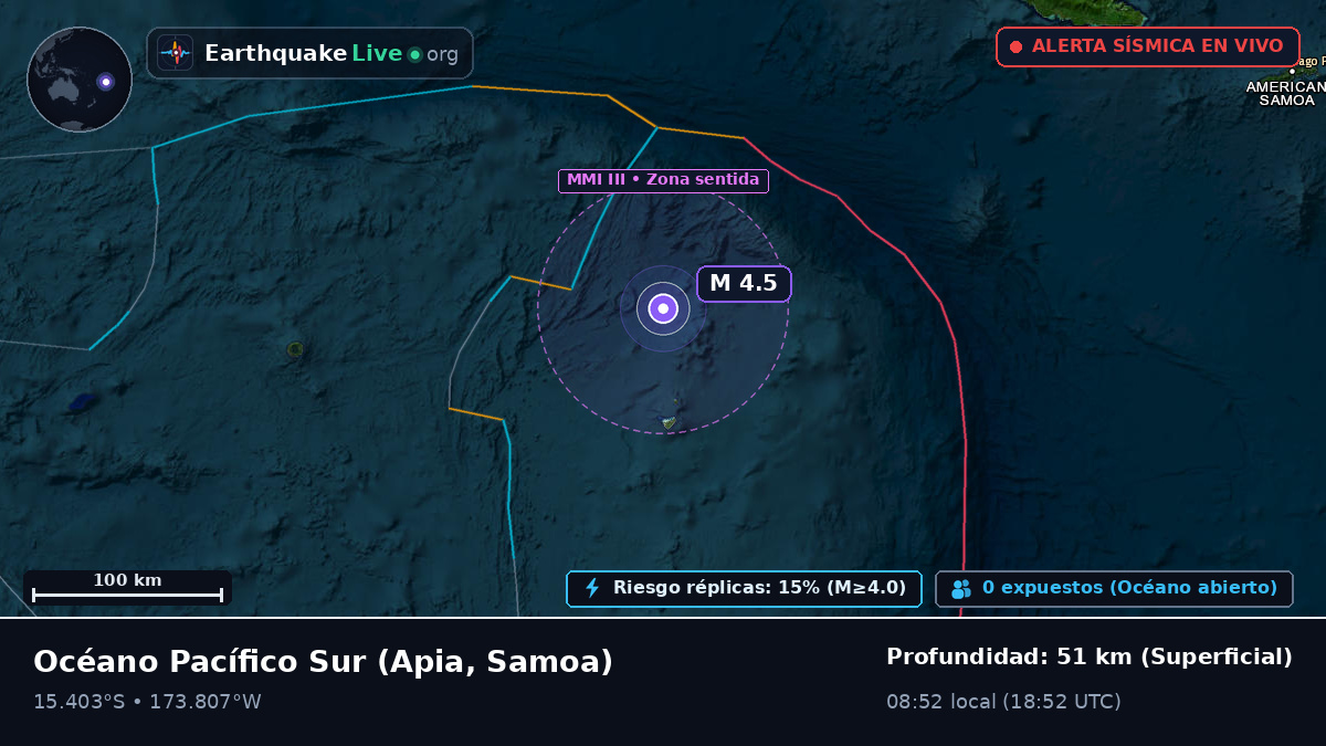 Océano Pacífico Sur (Samoa)