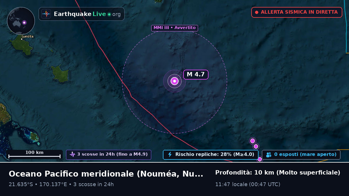 Oceano Pacifico meridionale (Nuova Caledonia)