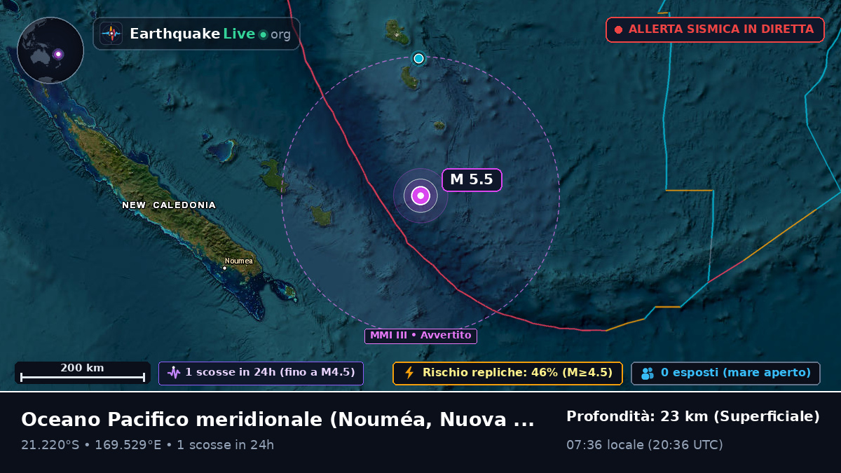 Oceano Pacifico meridionale (Nuova Caledonia)