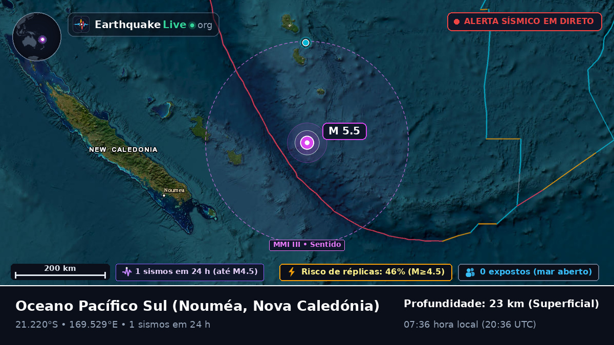 Oceano Pacífico Sul (Nova Caledónia)