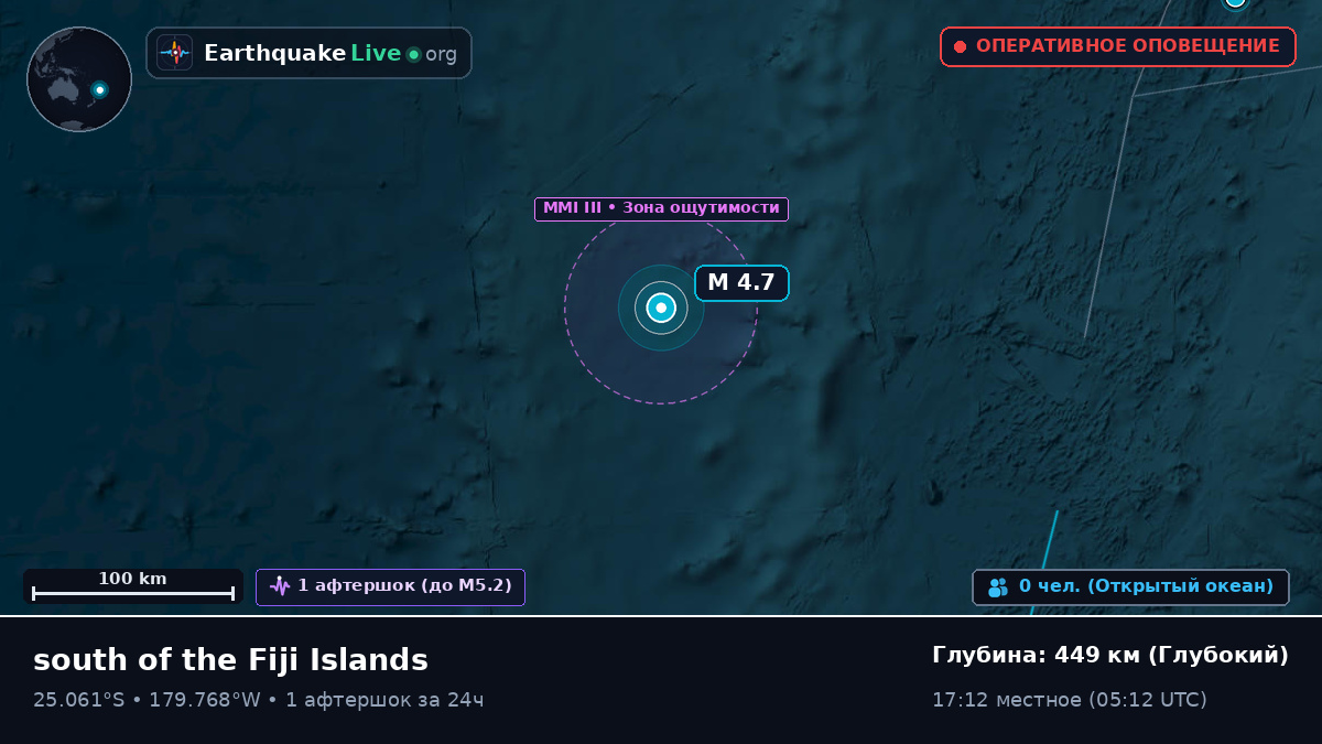 Южная часть Тихого океана (Kermadec Islands)