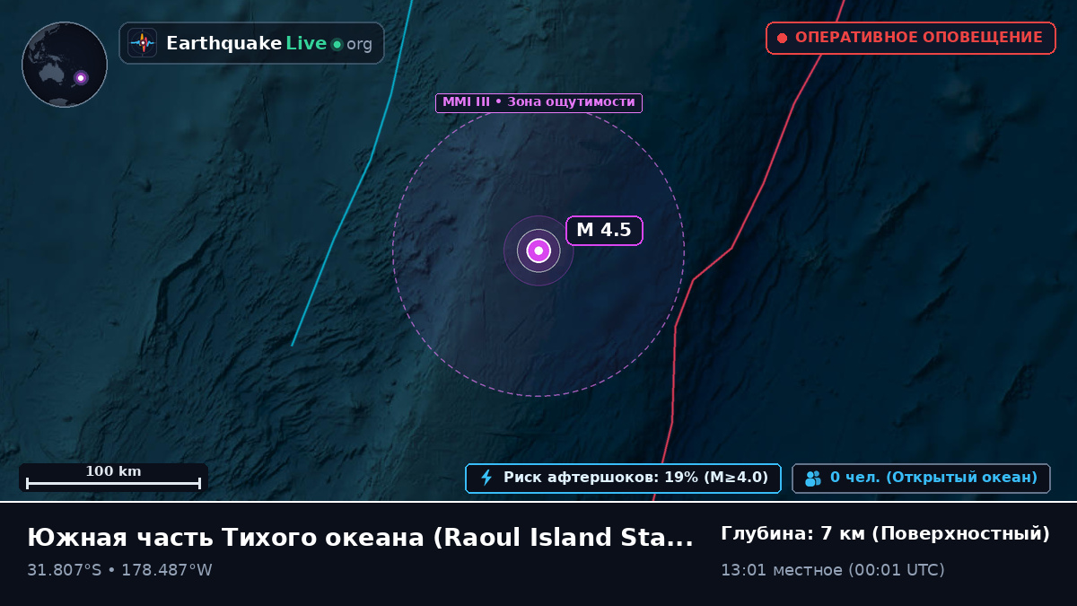 Южная часть Тихого океана (Kermadec Islands)