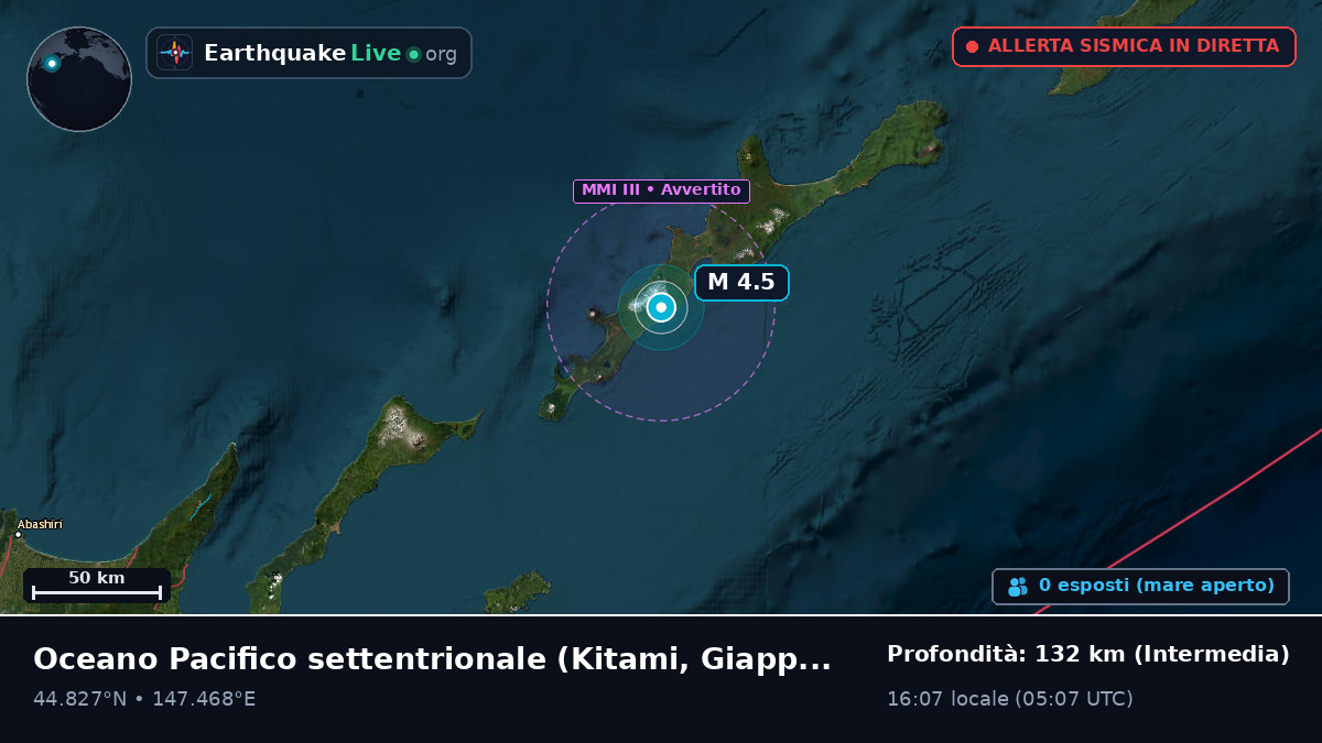 Oceano Pacifico settentrionale (Giappone)