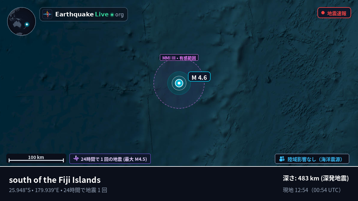 南太平洋 (Kermadec Islands)
