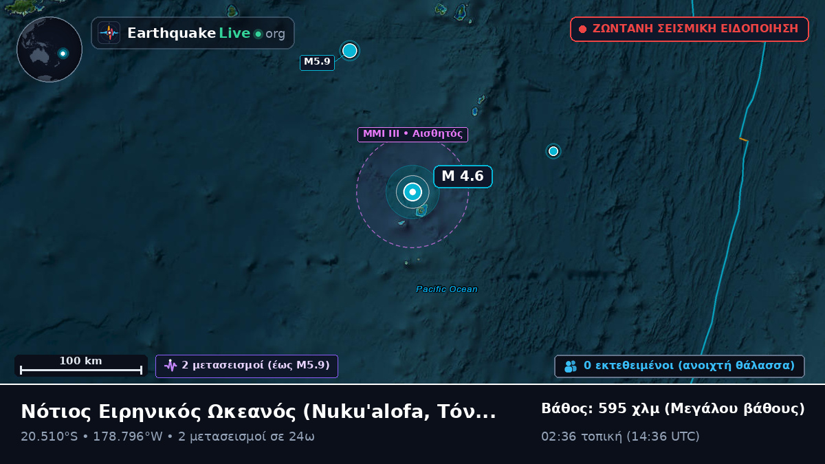 Νότιος Ειρηνικός Ωκεανός (Τόνγκα)
