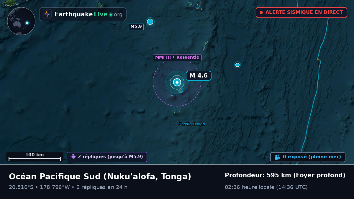 Océan Pacifique Sud (Tonga)