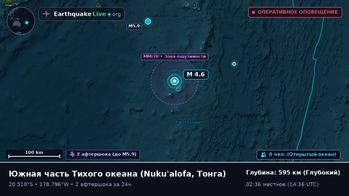 Южная часть Тихого океана (Тонга)