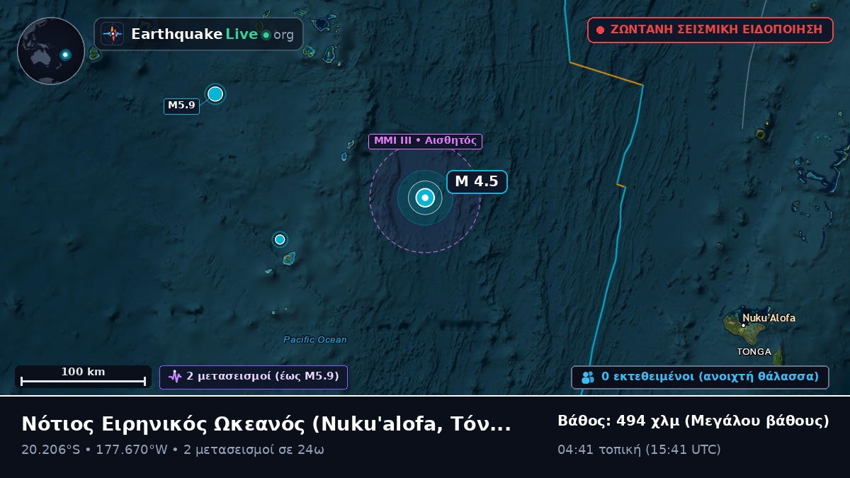 Νότιος Ειρηνικός Ωκεανός (Τόνγκα)