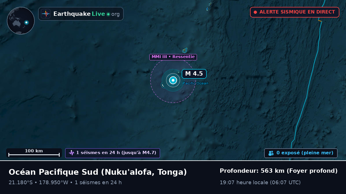 Océan Pacifique Sud (Tonga)
