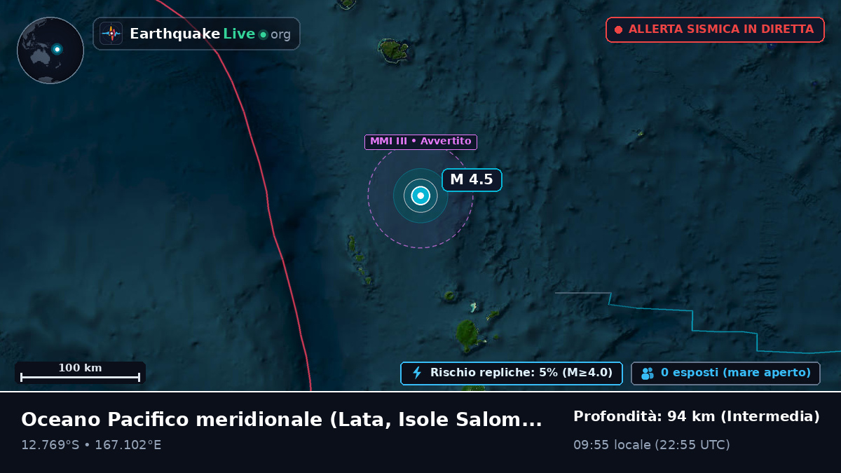 Oceano Pacifico meridionale (Isole Salomone)