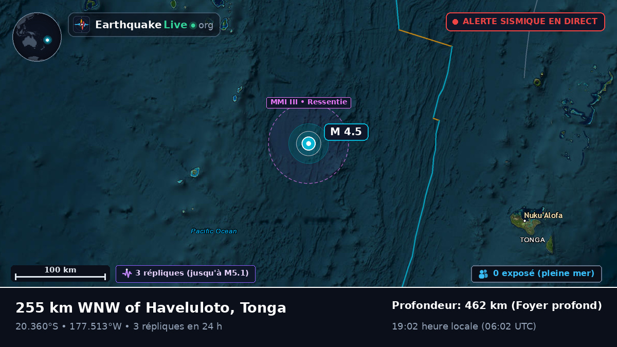 Océan Pacifique Sud (Tonga)
