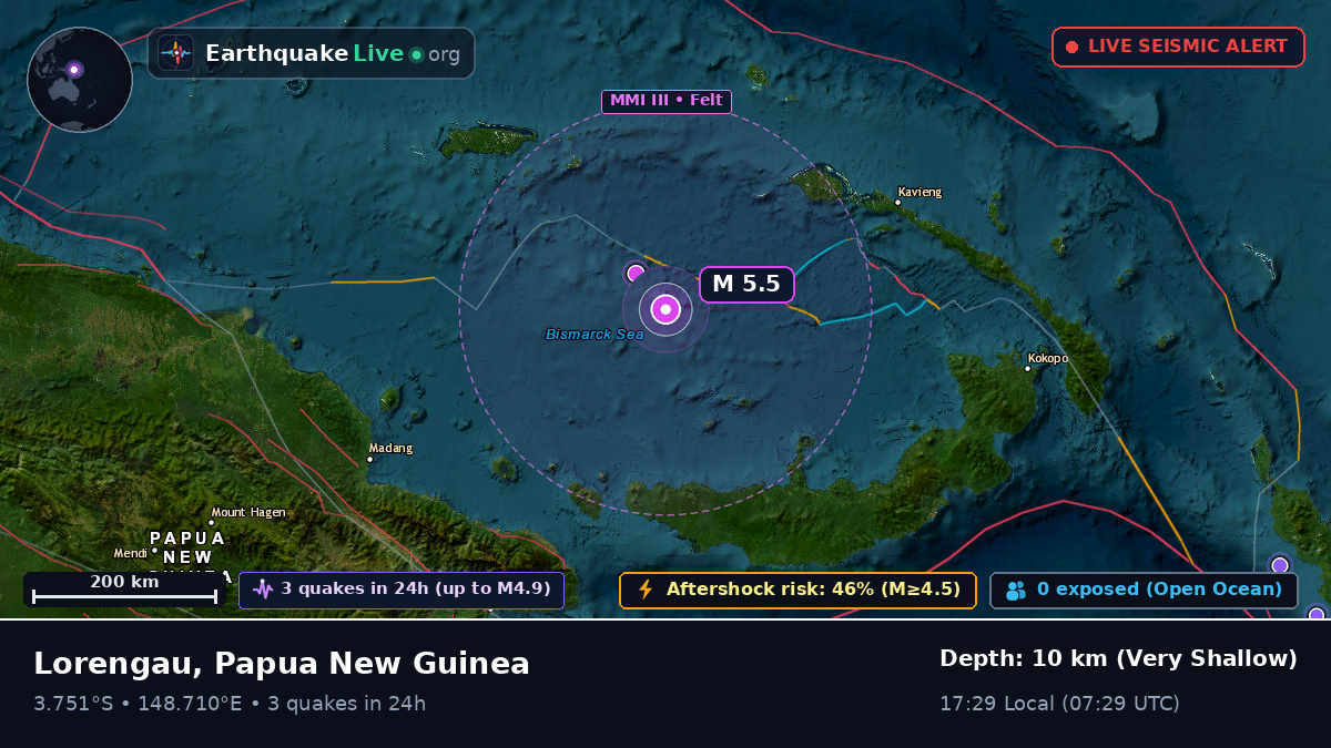 Off the coast of Lorengau, Papua New Guinea