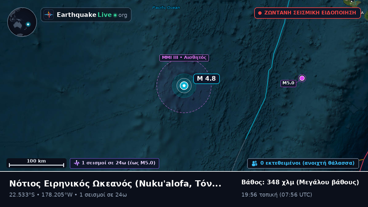 Νότιος Ειρηνικός Ωκεανός (Τόνγκα)