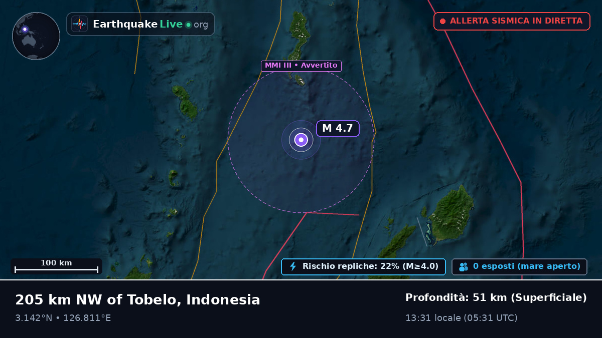 Oceano Pacifico settentrionale (Indonesia)