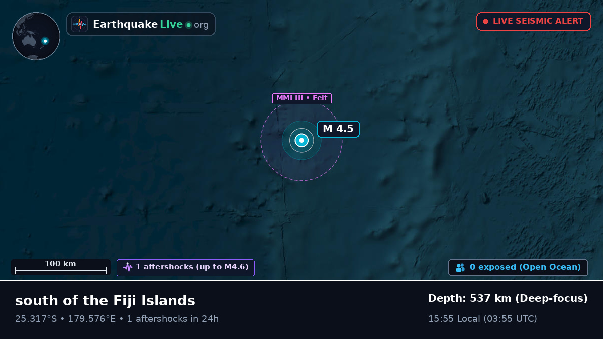 South Pacific Ocean (Kermadec Islands)