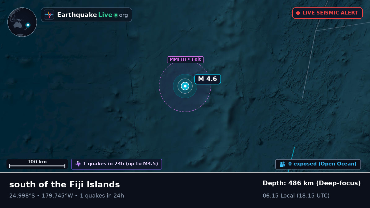 South Pacific Ocean (Kermadec Islands)