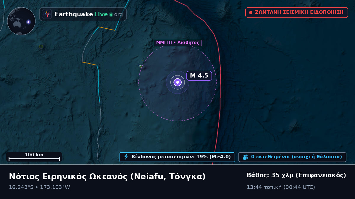 Νότιος Ειρηνικός Ωκεανός (Τόνγκα)