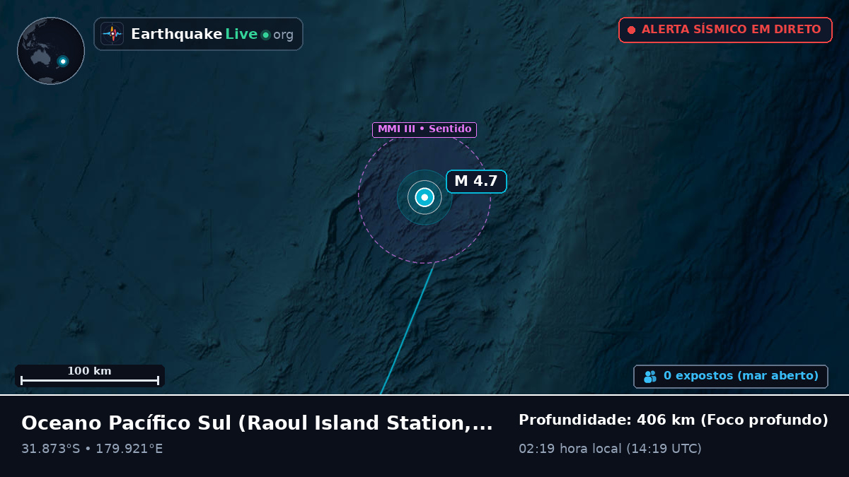 Oceano Pacífico Sul (Kermadec Islands)