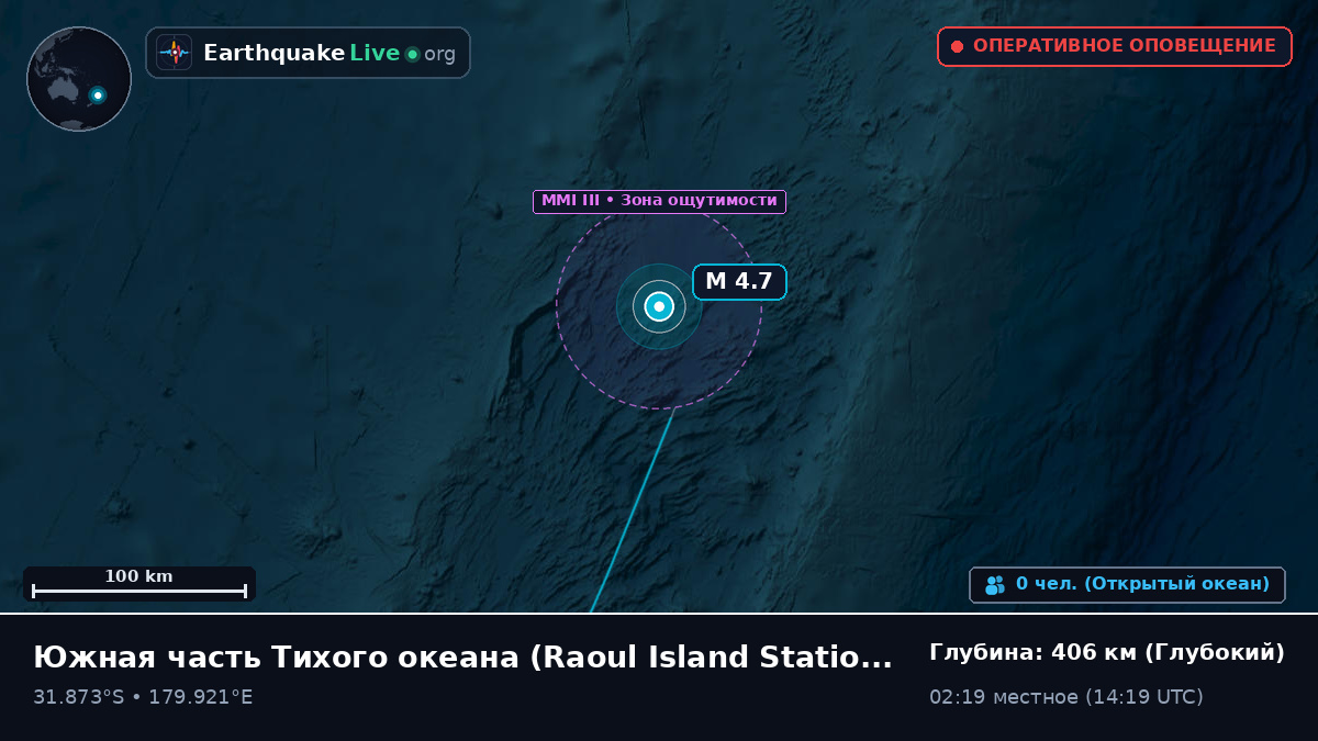 Южная часть Тихого океана (Kermadec Islands)