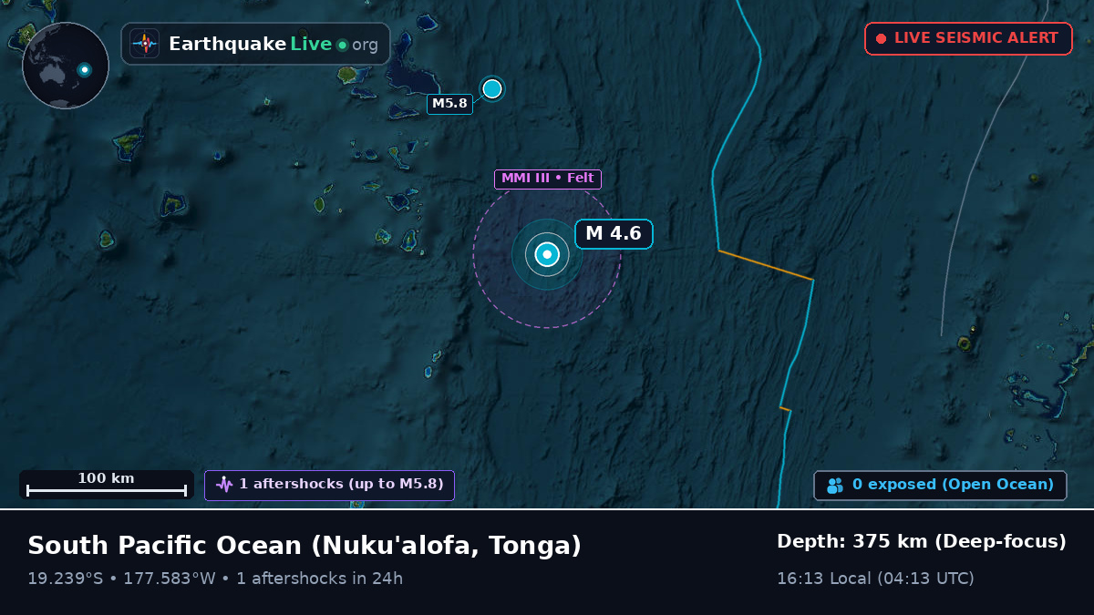 South Pacific Ocean (Tonga)