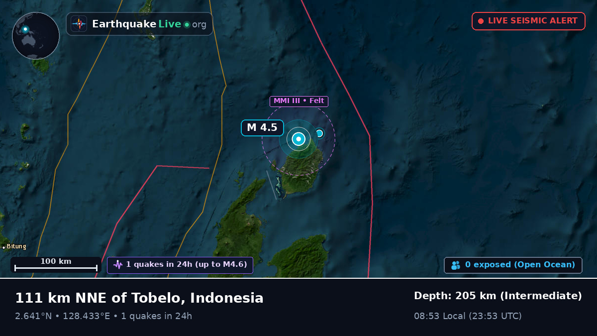 Off the coast of Ternate, Indonesia