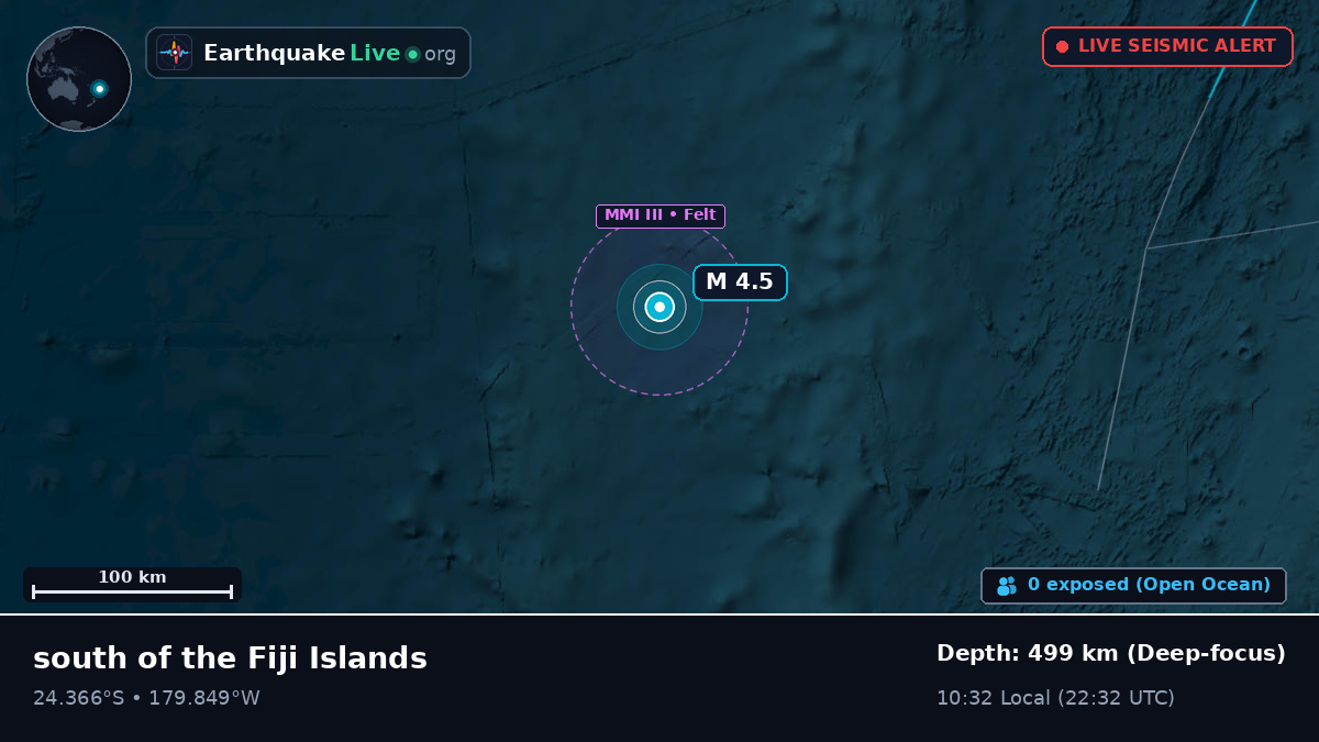 South Pacific Ocean (Kermadec Islands)