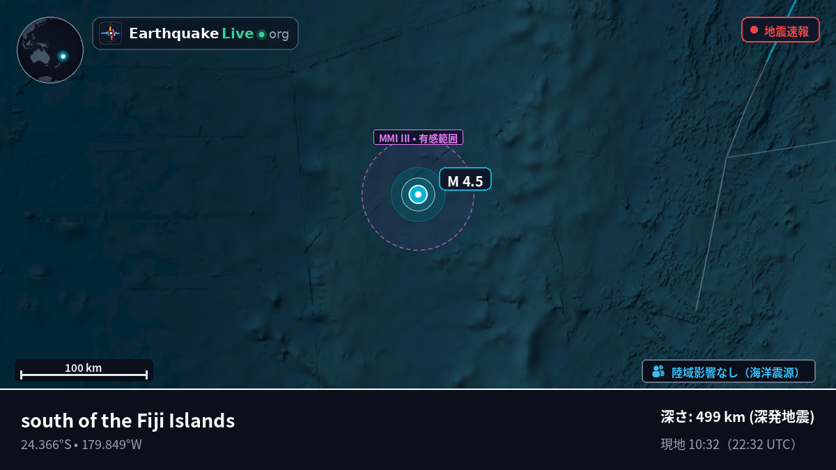 南太平洋 (Kermadec Islands)