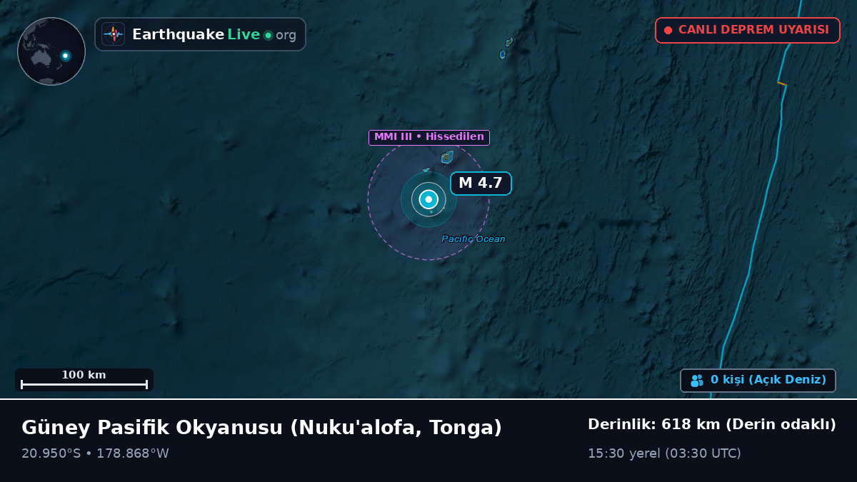 Güney Pasifik Okyanusu (Tonga)